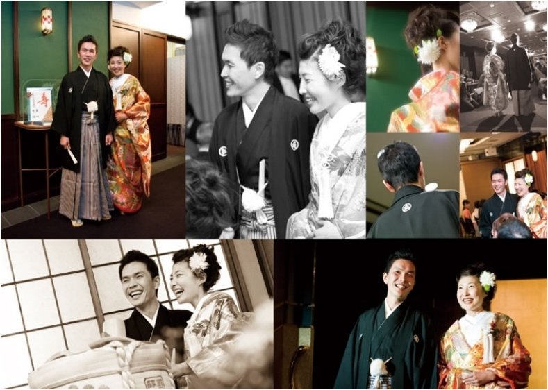 藤の花の装飾も差し込み、どこか写真集のような仕上がりになっています。8頁目:結婚式アルバム