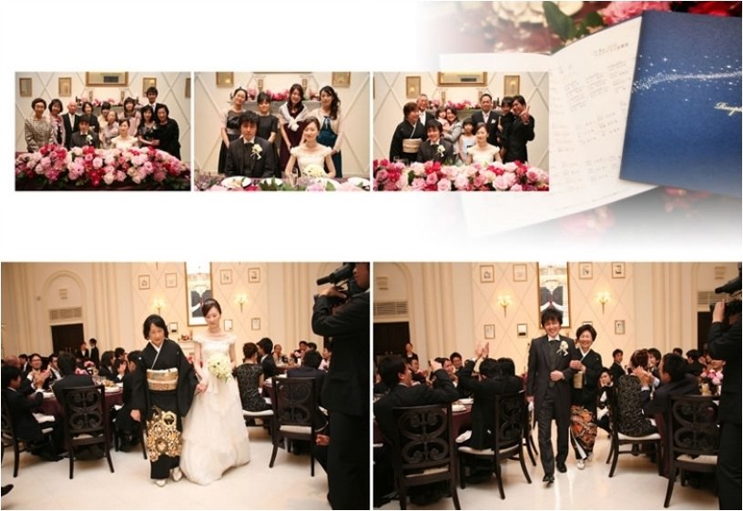 シンプルなAラインのピンクのドレスもかわいく良くお似合いですね。11頁目:結婚式アルバム