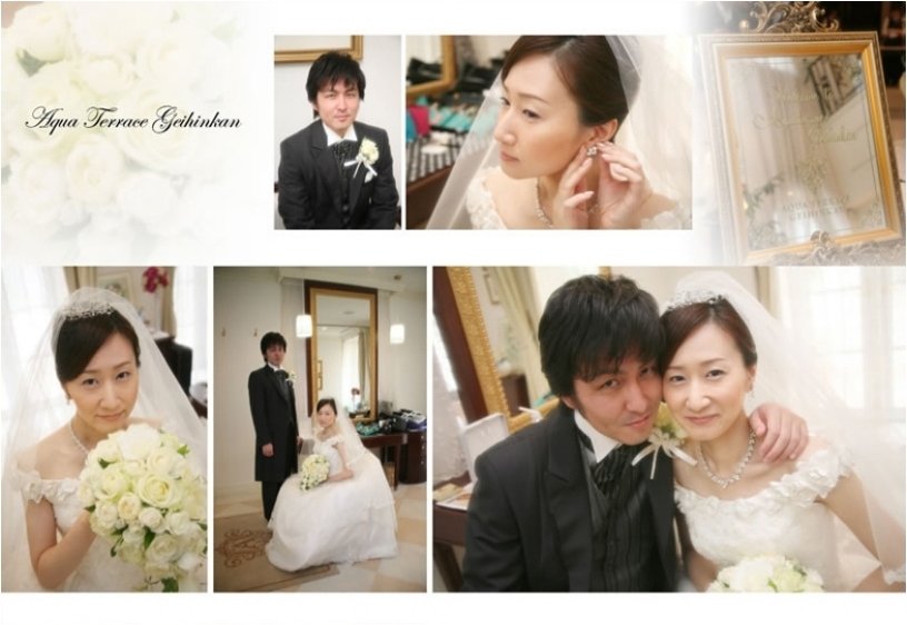 表紙もピンクにしてかわいさ全開のアルバムです。2頁目:結婚式アルバム