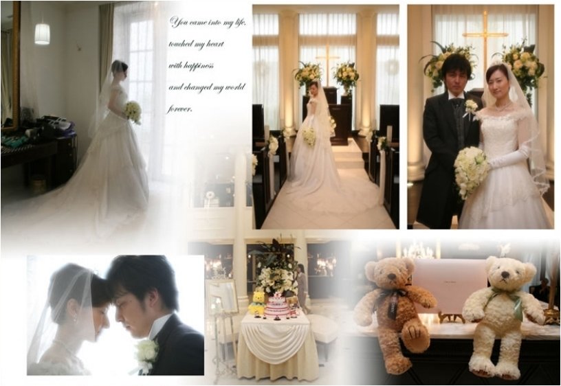 お二人の結婚式の舞台はアクアテラス迎賓館。3頁目:結婚式アルバム