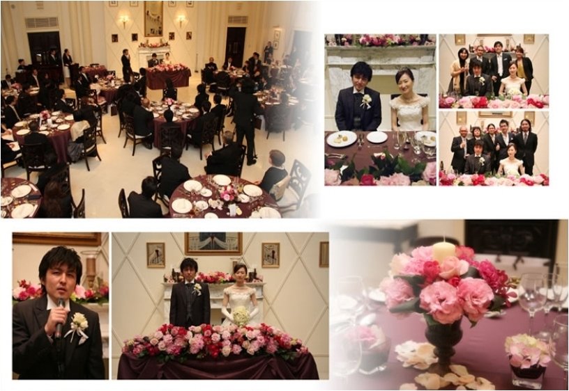 お城のような階段で入場。9頁目:結婚式アルバム
