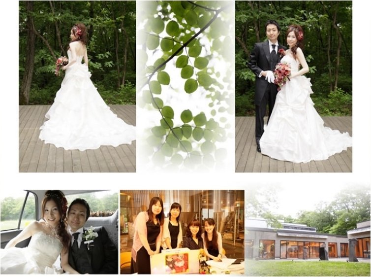 新郎がギターを弾き新婦が歌う余興は本当に楽しそう。7頁目:結婚式アルバム