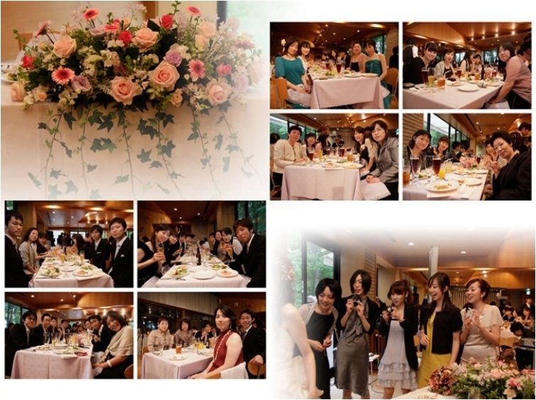 最後はゲストの作るトンネルをくぐって退場しました。9頁目:結婚式アルバム