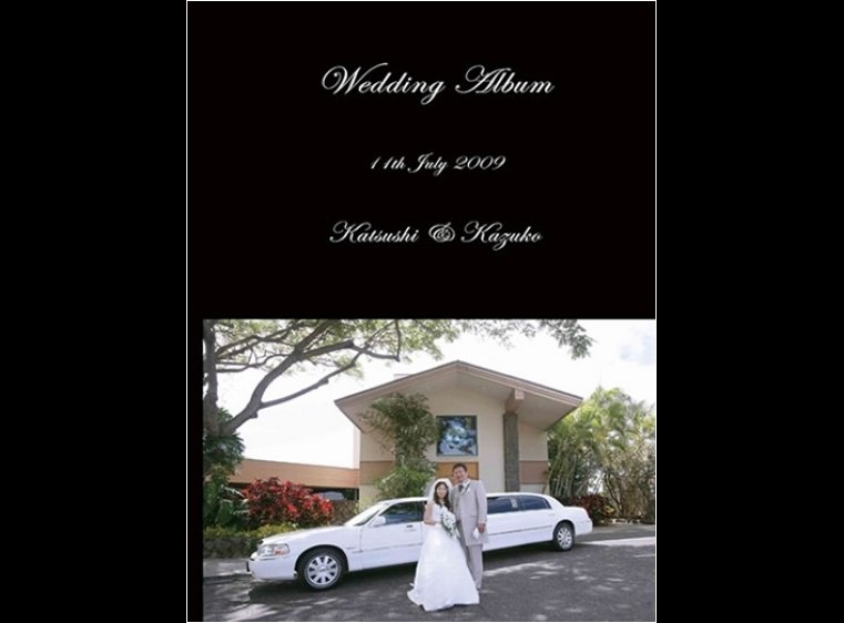 ホテルでお支度されチャペルへ向かいます。1頁目:結婚式アルバム