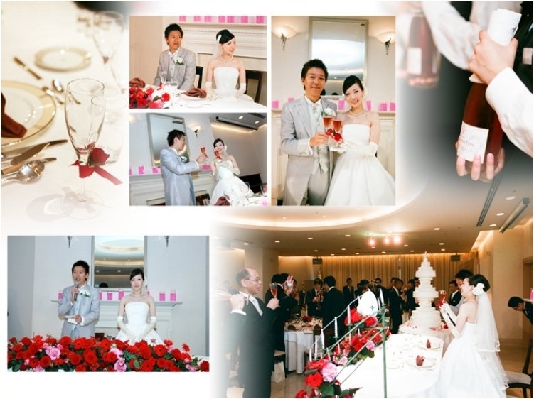 中でも新婦とご両家のお母様とのスリーショットは、大切にしたい一枚です。8頁目:結婚式アルバム