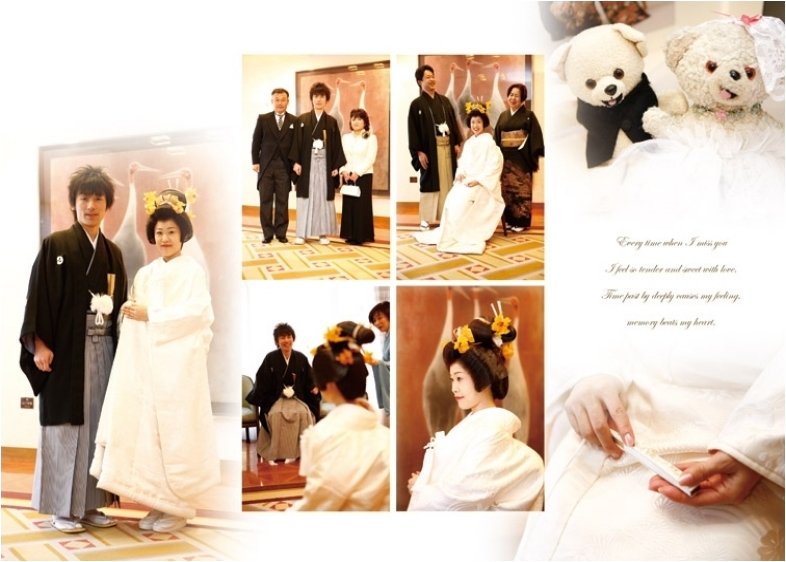 素敵な笑顔にとても似合っています。7頁目:結婚式アルバム