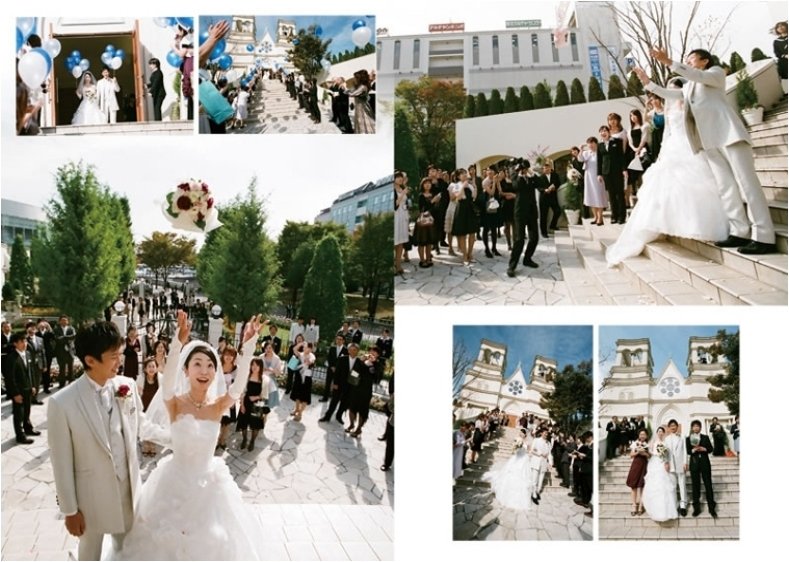 ウェディングケーキのいちごの艶と大きさには目を奪われます。7頁目:結婚式アルバム
