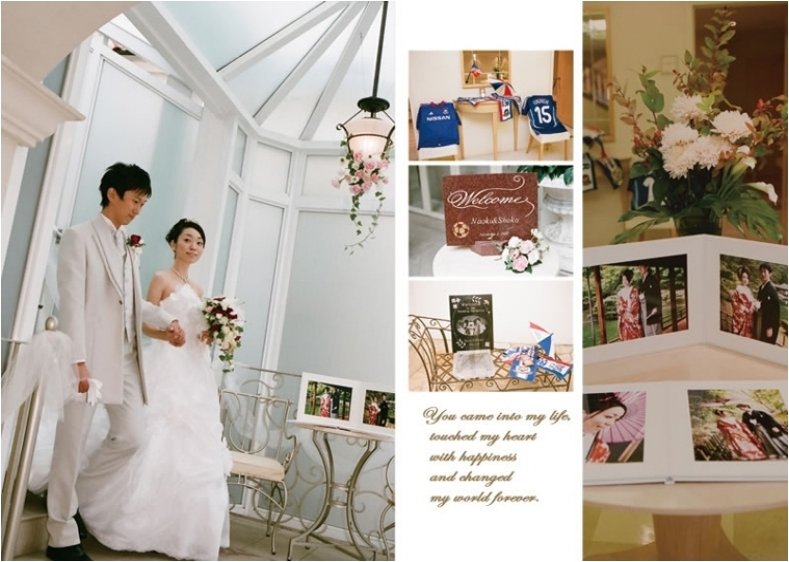 ゲストの皆さんに囲まれて思い出に残る披露宴ですね。9頁目:結婚式アルバム