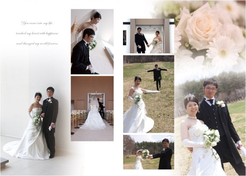 神前式での新婦の衣装は白無垢。3頁目:結婚式アルバム