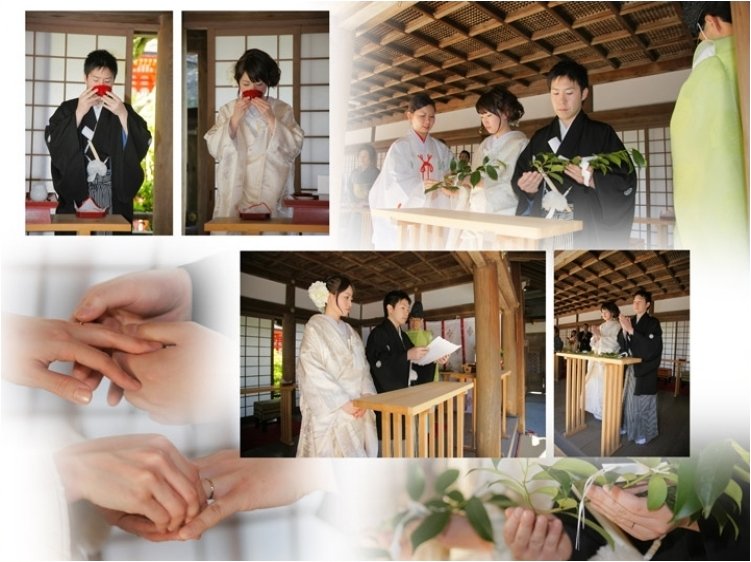 後半は、表紙にもなっているビーチでのロケーションフォト。6頁目:結婚式アルバム