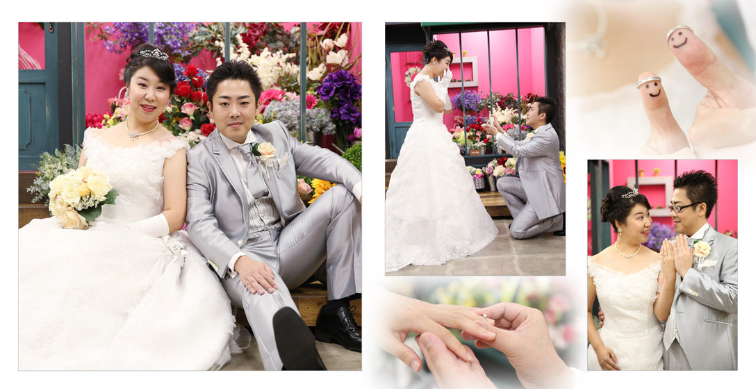 感想・おすすめ:付き合いはじめから新婚旅行までの写真を入れてもらいました