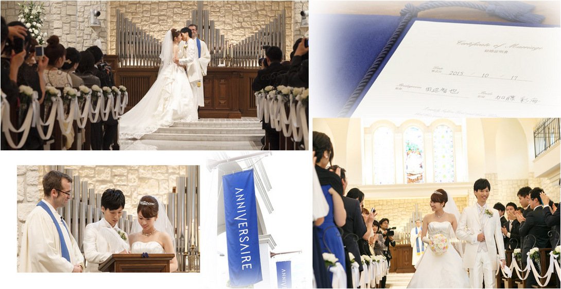 賑やかな余興やデザートバイキングなどのお写真も楽しさが伝わってきます。6頁目:結婚式アルバム