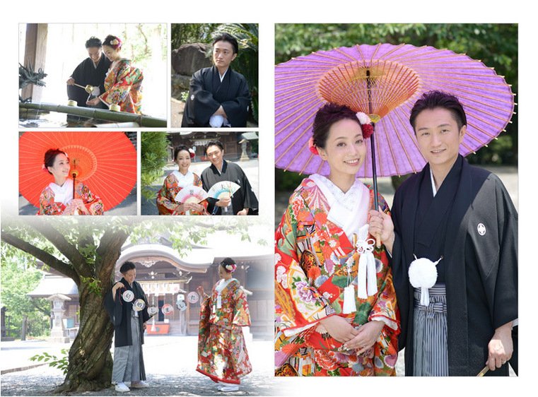 式場は福岡県北九州市の鞘ヶ谷ガーデン アグラスです。2頁目:結婚式アルバム