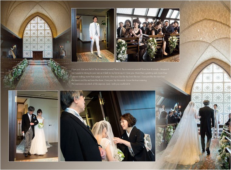 祭壇が特徴的のこちらのチャペル。4頁目:結婚式アルバム