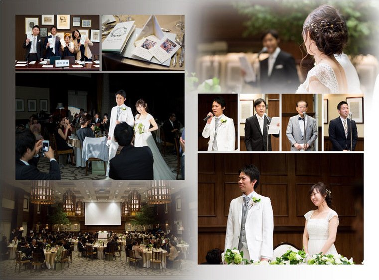 ホワイトとグリーンのナチュラルな装花が更におしゃれに見せてくれます。8頁目:結婚式アルバム